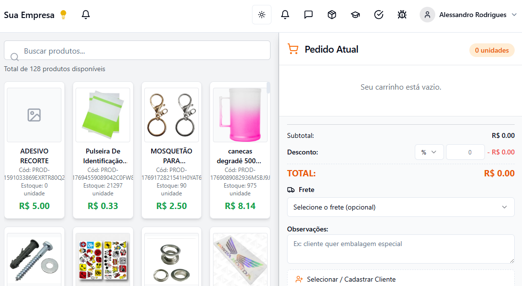 Imagem ilustrativa 2 de Cadastro de produtos e serviços com organização profissional